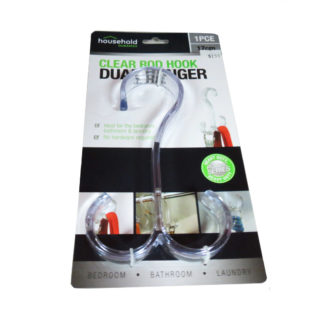 Clear Rod Hook Dual Hanger